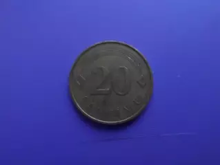 Монета 20 сантимов Латвия 2007 г