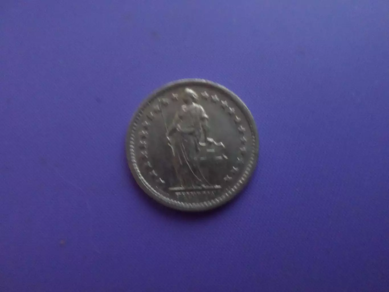 Монета 1\2 франка Швейцария 1969 г 1