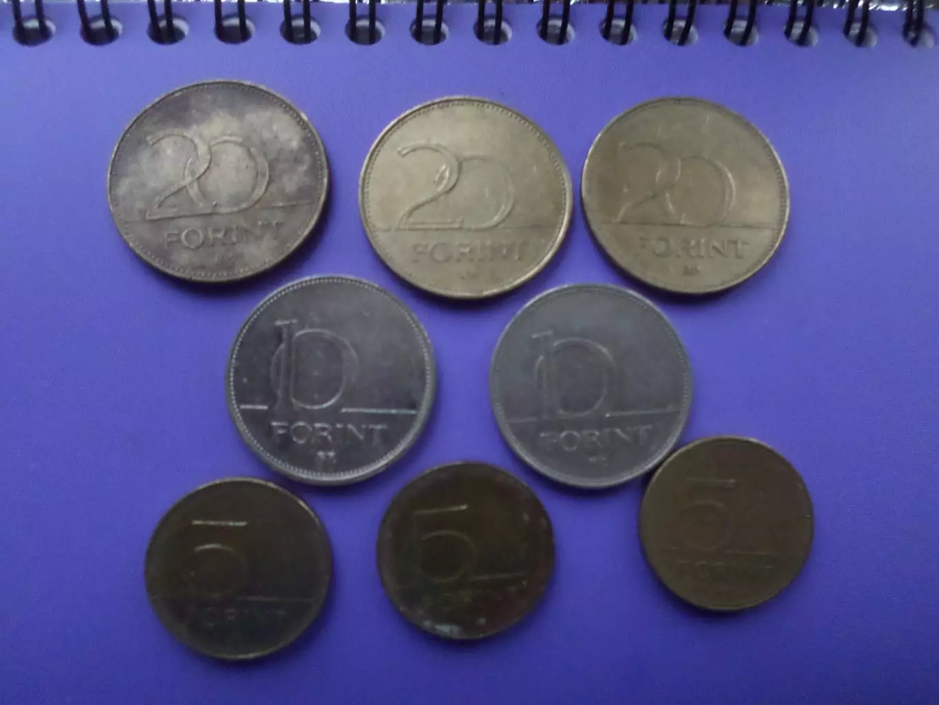 монеты 5,10,20 форинтов Венгрия на сумму 95 форинтов