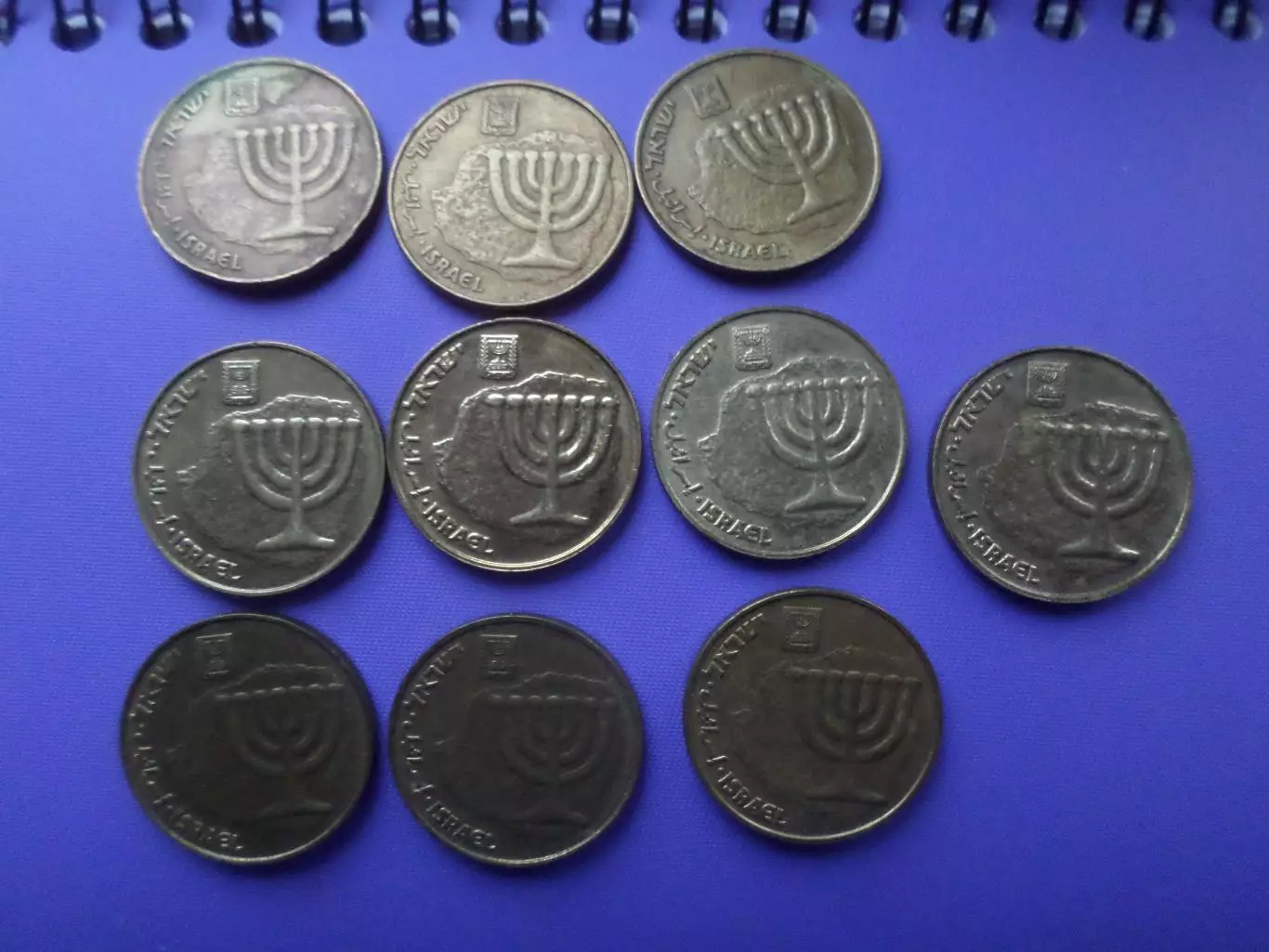монеты 10 агорот Израиль 10 шт 1