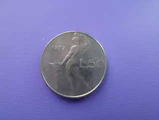 Монета 50 лир Италия 1979 г