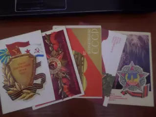 открытки Слава вооруженным силам СССР 5 шт