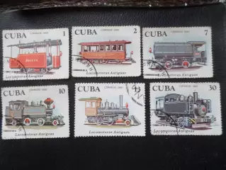 марки Куба Паровозы 1980 г гаш