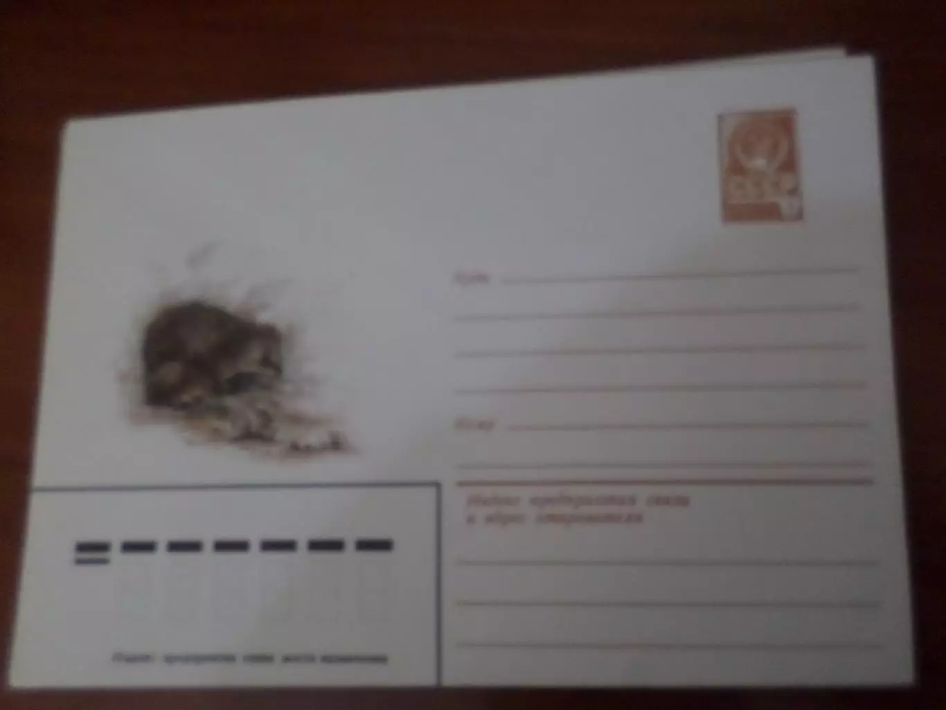 конверт СССР ХМК Ёжик 1979 г