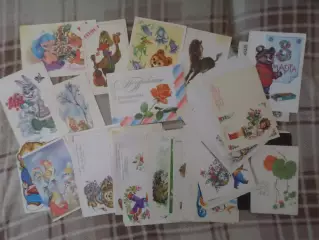 открытки С праздником, Поздравляю! 60 шт чистые