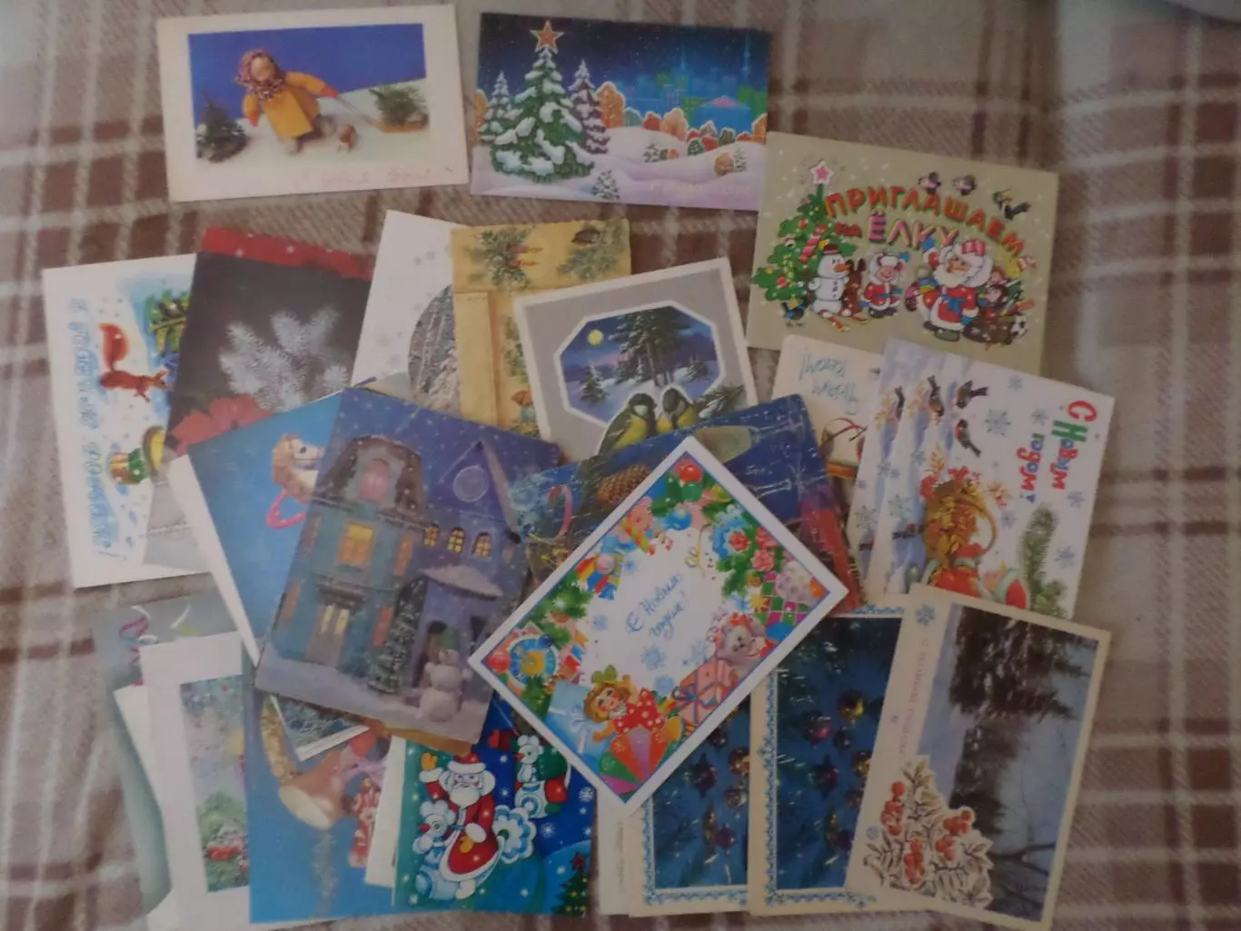 открытки С Новым годом! 30 шт чистые