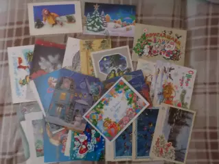 открытки С Новым годом! 30 шт чистые