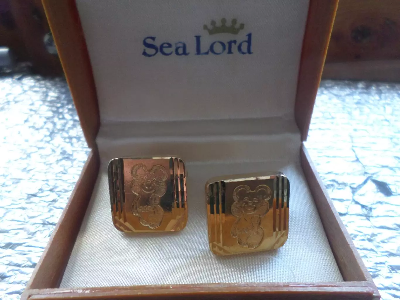 запонки Мишка олимпийский Олимпиада-80 1