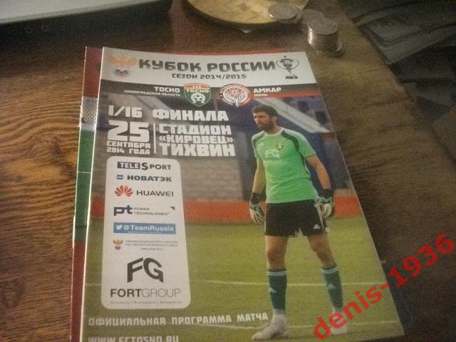 Тосно -Амкар (Пермь) Кубок России 2014-2015 1\16 финала 25 09 2014