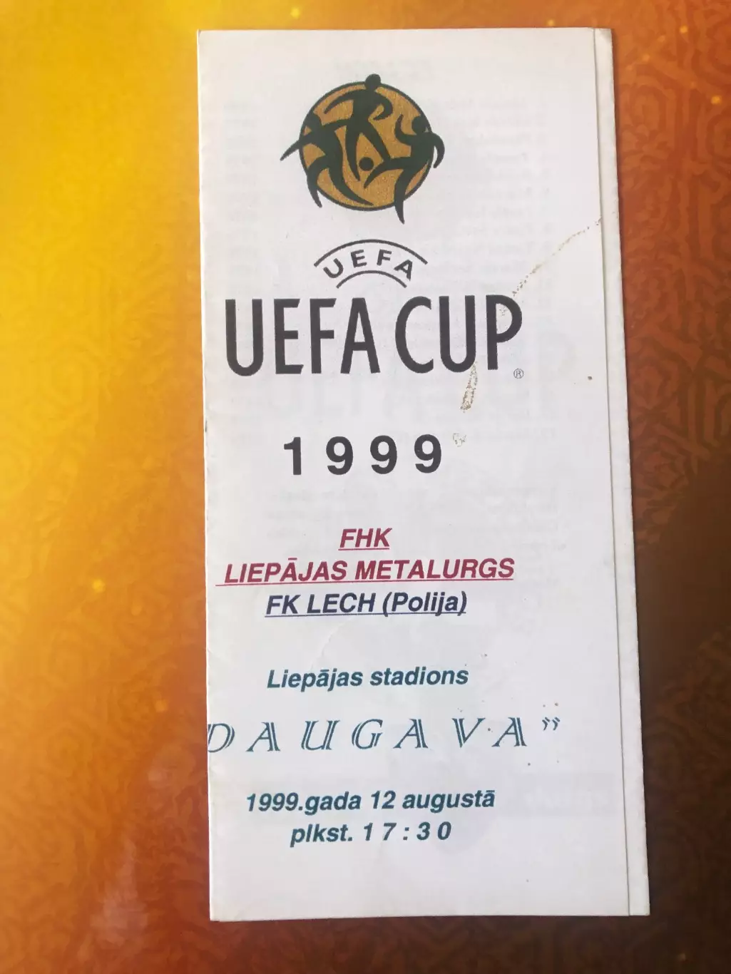 Лиепая Металлургс Латвия - Лех Познань Польша 1999 Кубок УЕФА