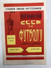 К-да Ростсельмаш в первом круге чемпионата 1984 года