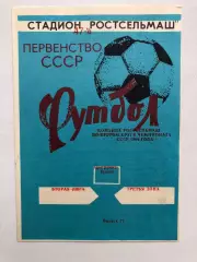К-да Ростсельмаш во втором круге чемпионата 1984 года