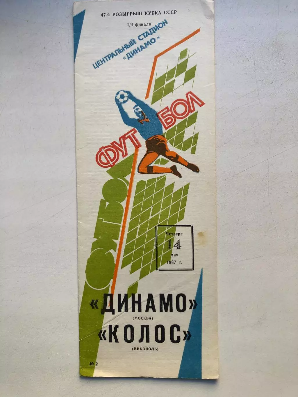 Динамо Москва - Колос Никополь 14.075.1987 Кубок СССР 1/4 финала