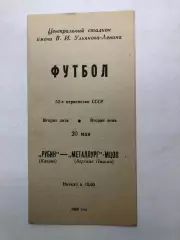 Рубин Казань - Металлург-МЦОП Вехняя Пышма 20.05.1989