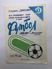 Динамо Брест - Металлург Липецк 9.07.1983
