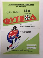 СКА Ростов - Шахтер Донецк 27.05.1974