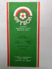 СКА Ростов - Шахтер 27.10.1985