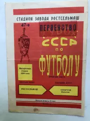 Ростсельмаш - Спартак Нальчик 3.06.1984