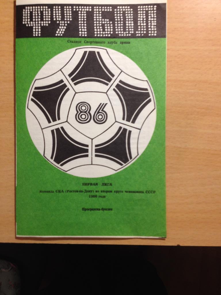 СКА Ростов-на-Дону во втором круге 1986 года
