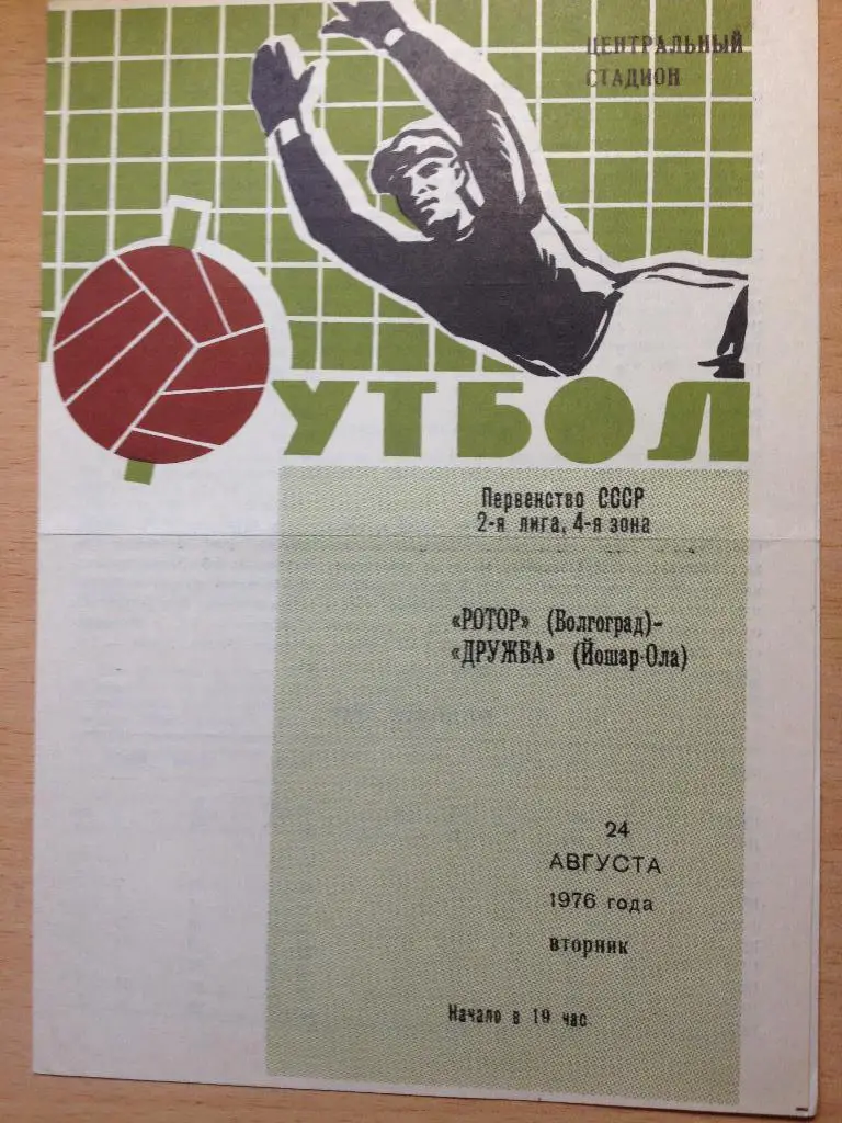 Ротор - Динамо Киров 20.08.1976