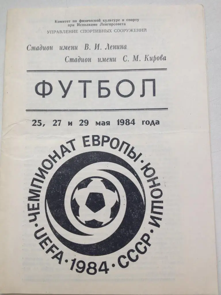 Чемпионат Европы юноши 1984 Ленинград