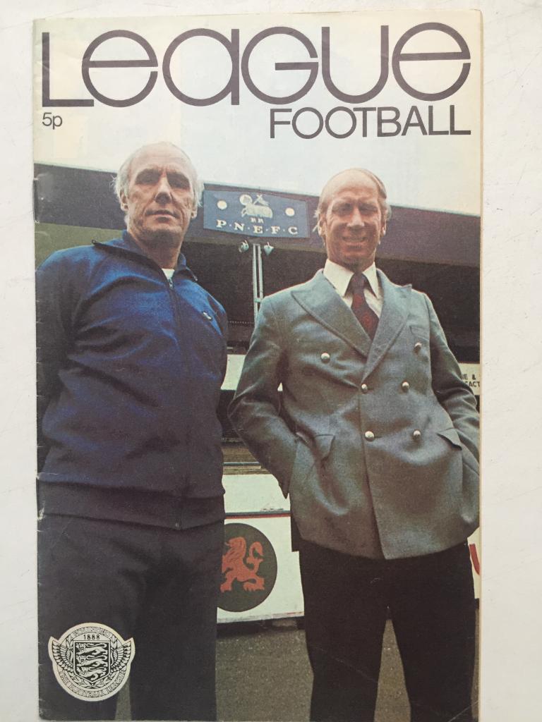 Лиговый футбол Англия официальный журнал ноябрь 1973