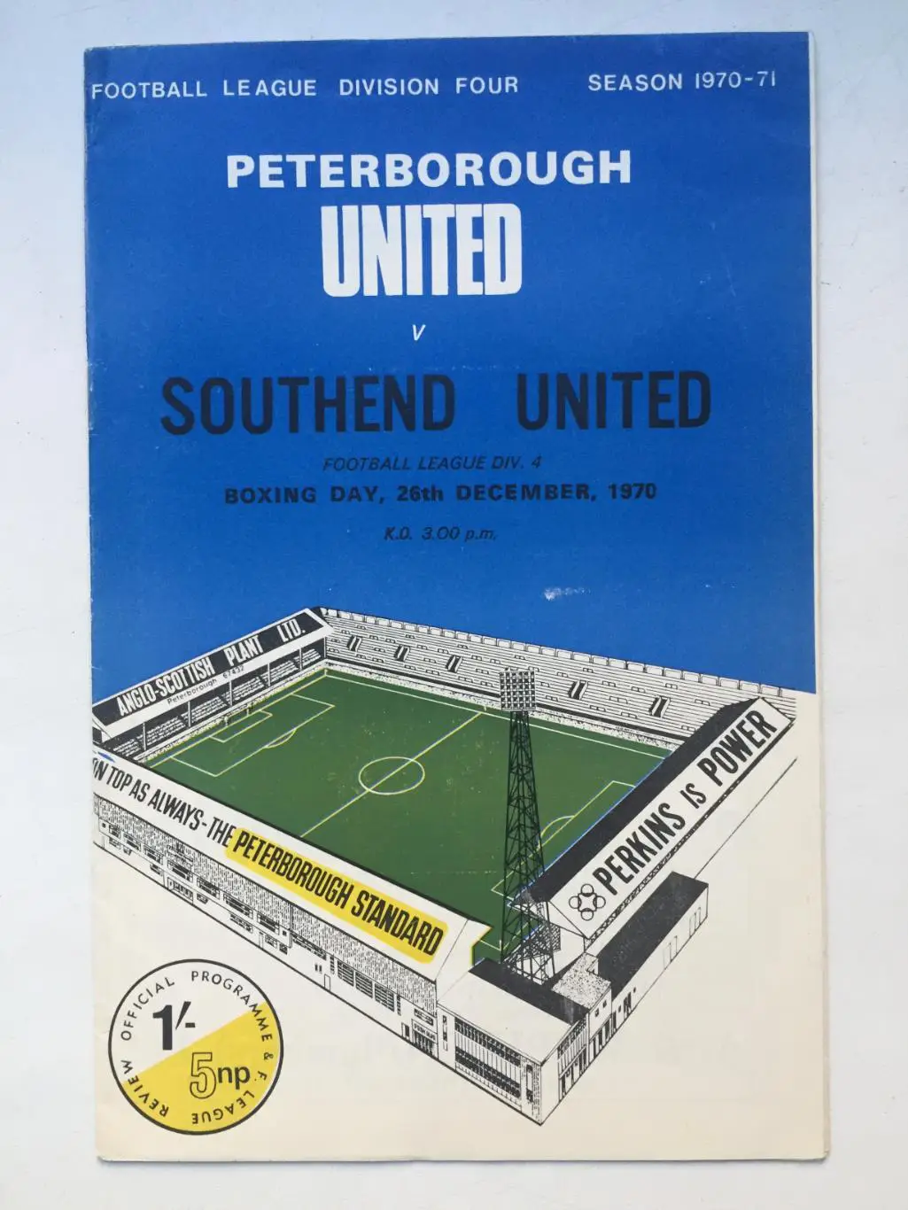 Англия Петерборо Юнайтед - Саутхенд Юнайтед 26.12.1970