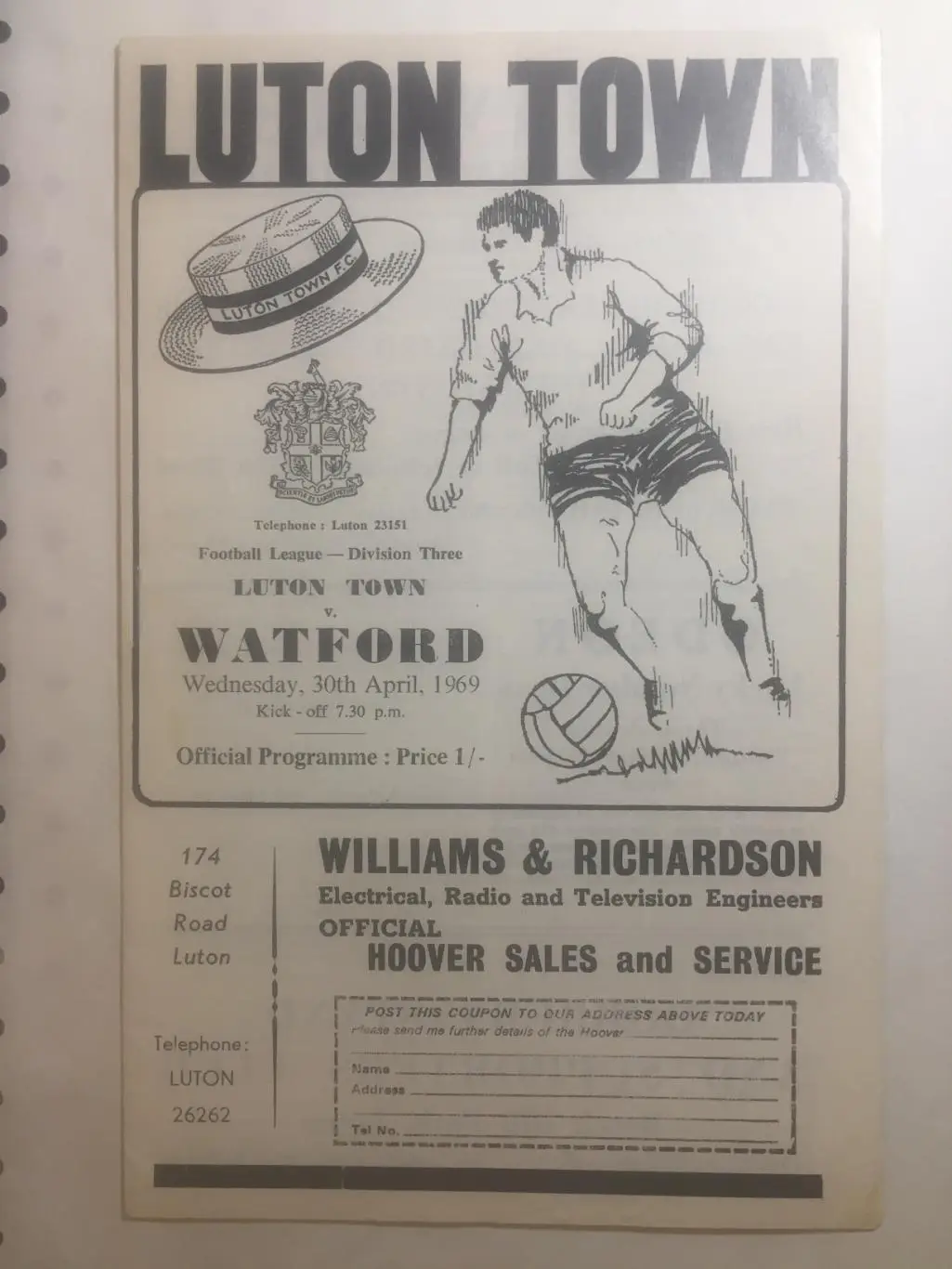 Лутон Таун - Уотфорд 30.04.1969