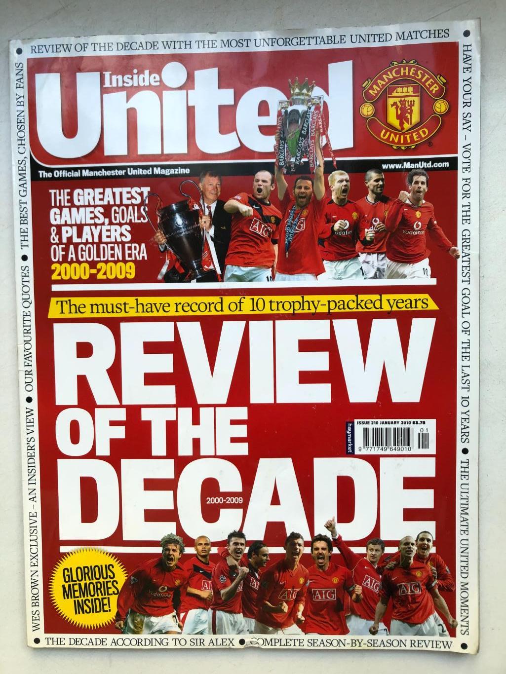 Манчестер Юнайтед официальный журнал январь 2010 Золотая эра 2000-2009