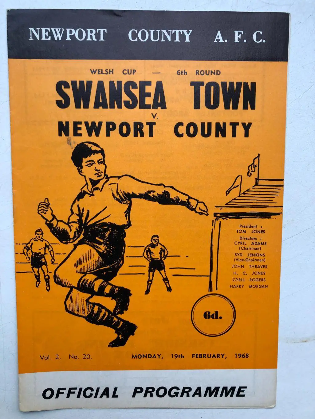 Уэльс Суонси Сити - Ньюпорт Каунти 19.02.1968 Кубок Уэльса 6 раунд