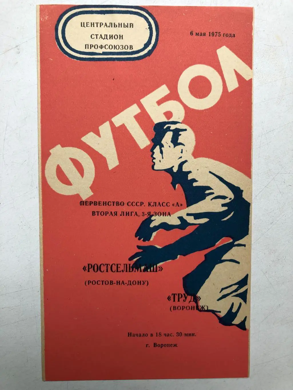 Труд Воронеж - Ростсельмаш 6.05.1975