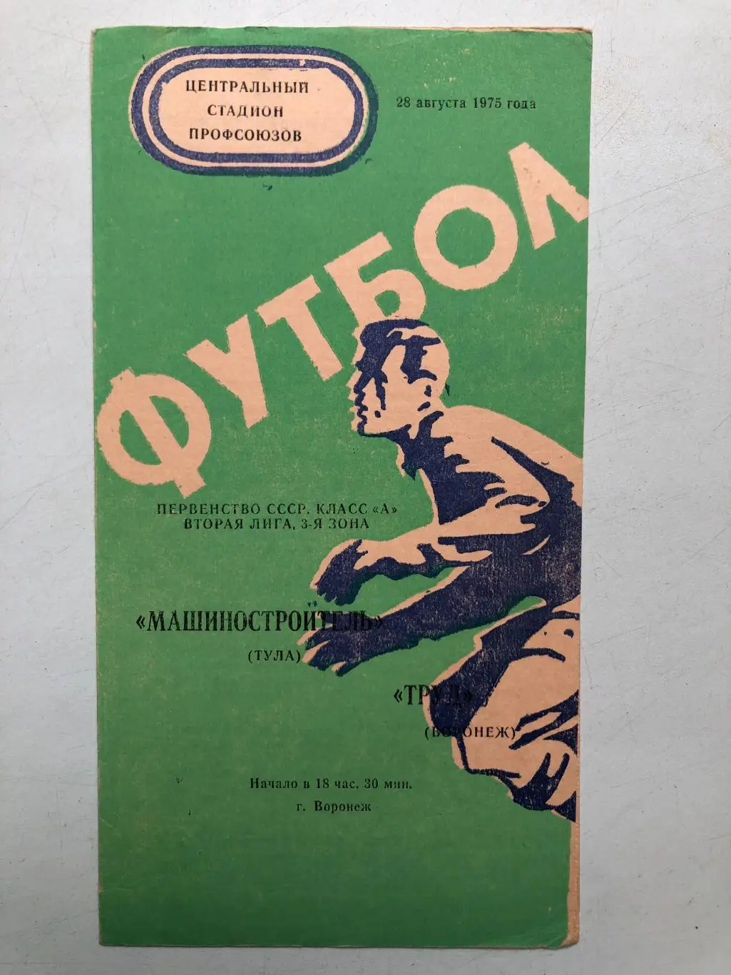 Труд Воронеж - Машиностроитель Тула 28.08.1975