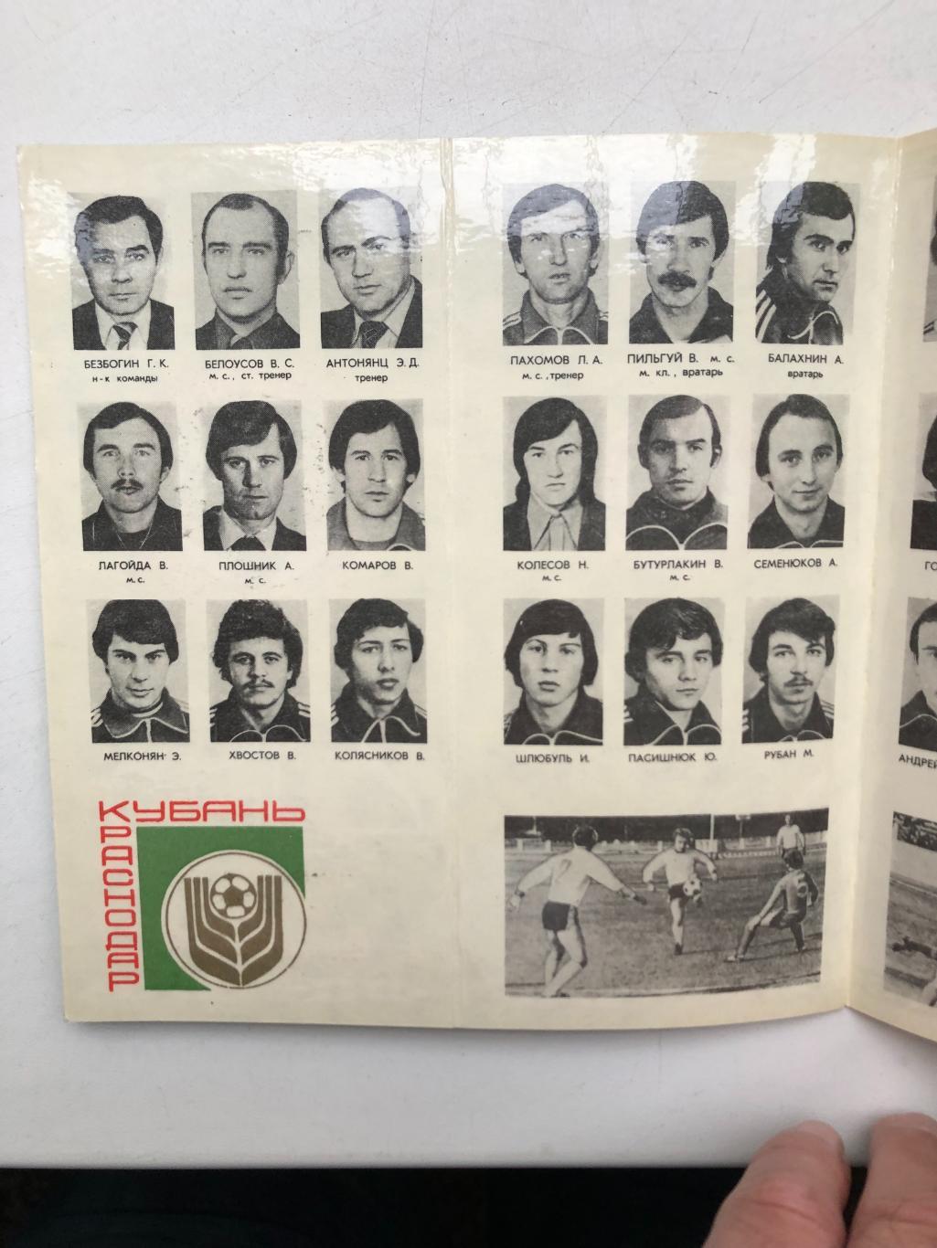 Кубань Краснодар Календарь игр 1982 высшая лига 1