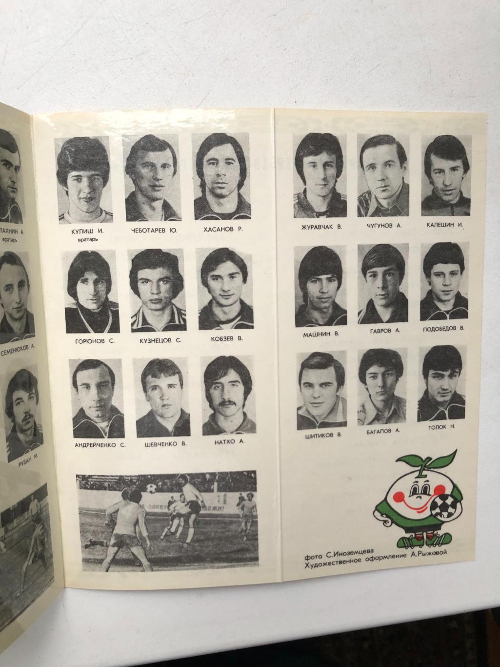 Кубань Краснодар Календарь игр 1982 высшая лига 2