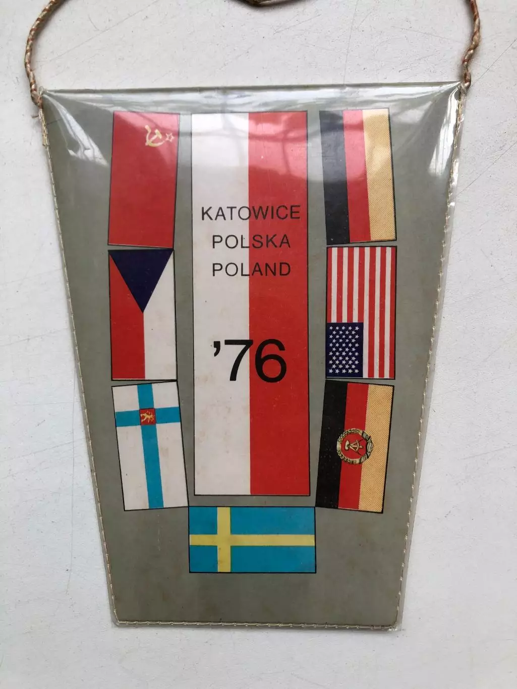 Вымпел чемпионата мира по хоккею в Катовице Польша 1976