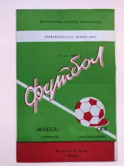 Факел - СКА Ростов 19.05.1982