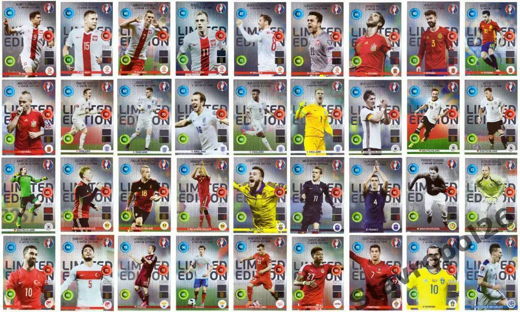 Limited Edition Panini Евро 2016. Adrenalyn X