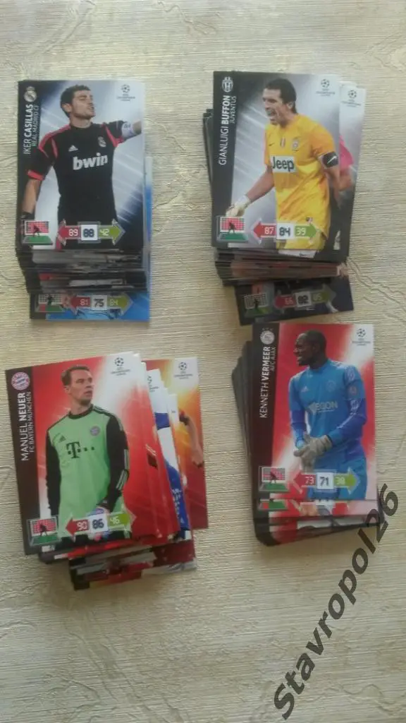 Футбол. Лига чемпионов УЕФА 2012-2013 Полный базовый сет карточек