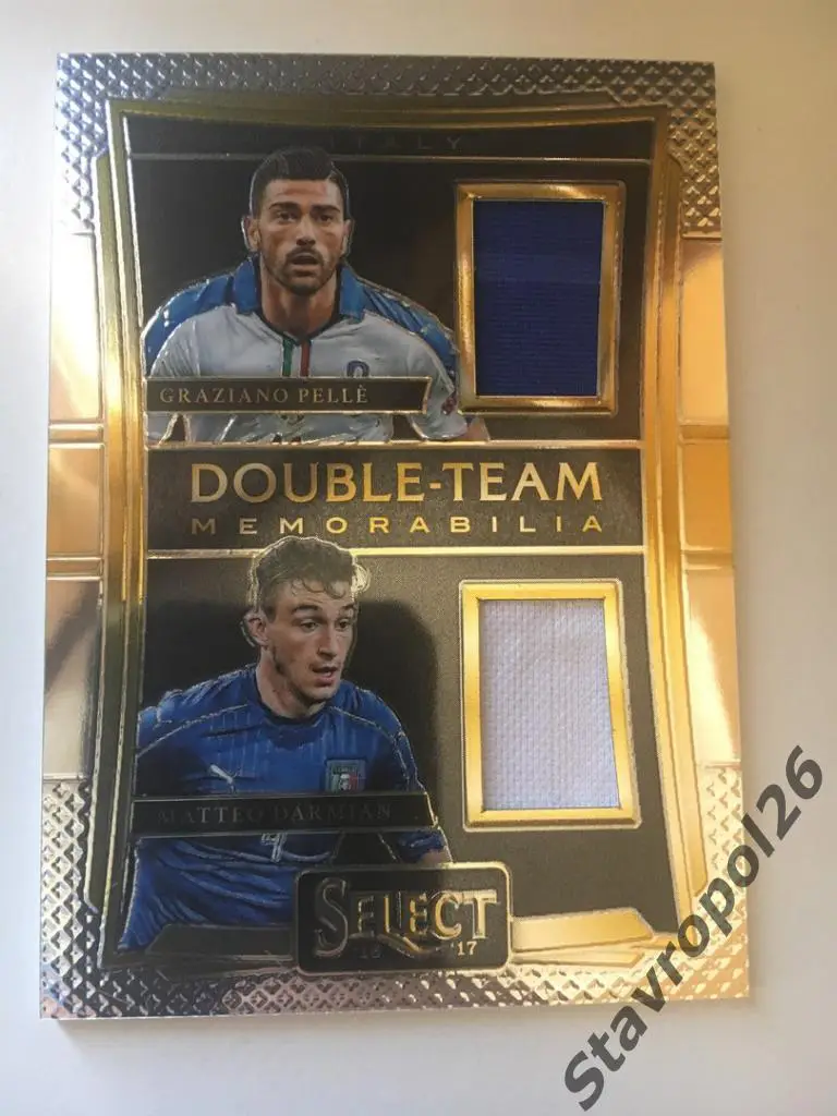 Футбол. Двойная джерси сборной Италии Грациано Пеле - Меттео Дармиан