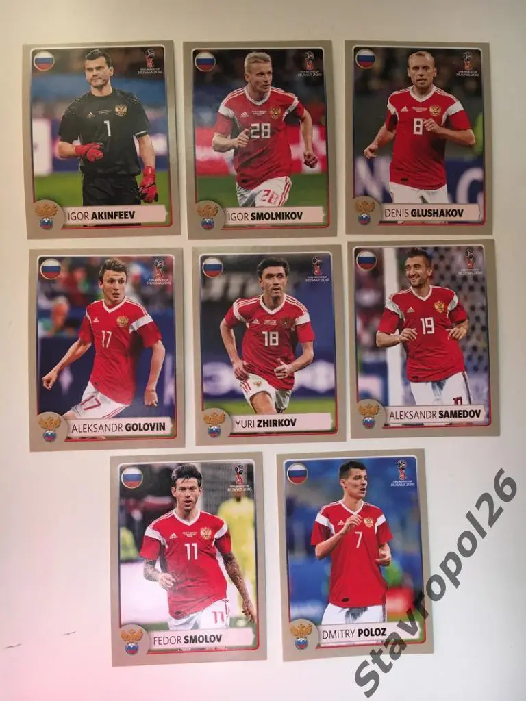 Комплект спецстикеров к Чемпионату Мира 2018( M1-M8)