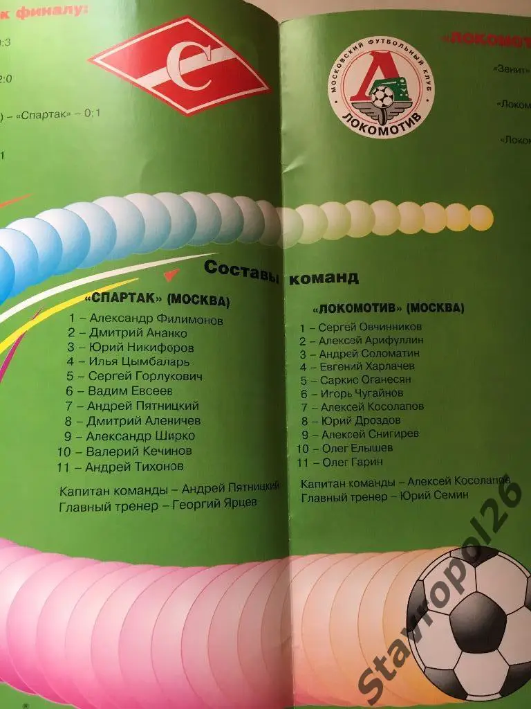 Спартак- Локомотив 1
