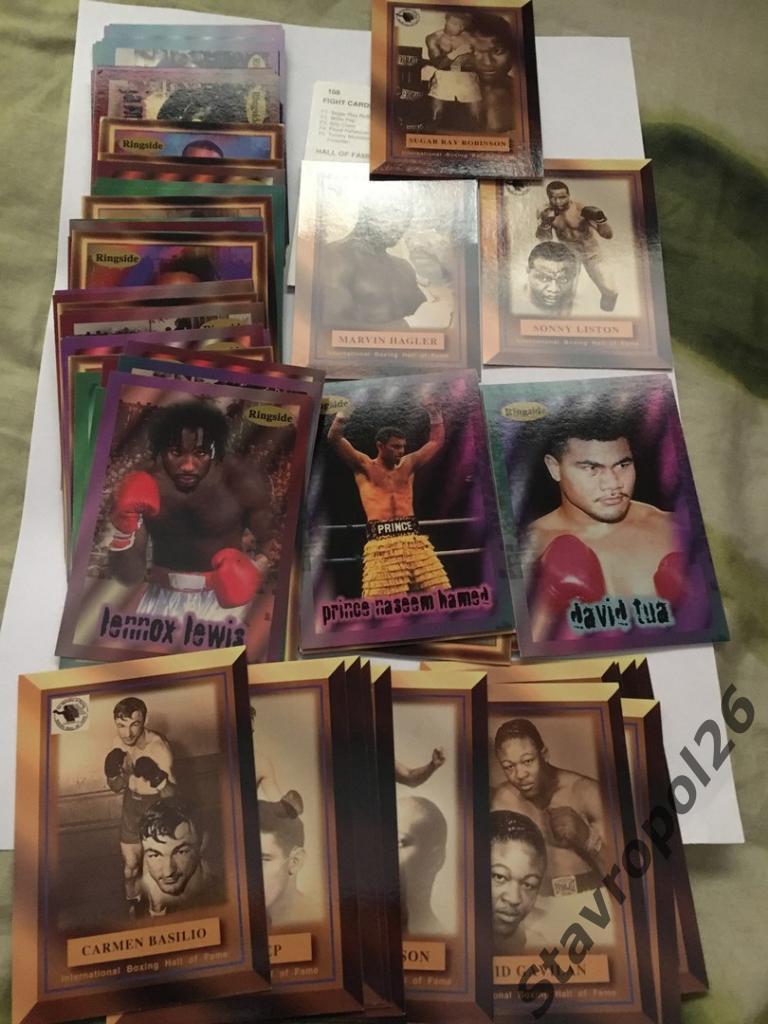 Коллекция карточек по боксу. 1996 год. 80 карточек
