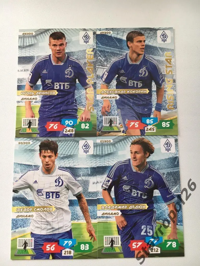 ФК Динамо (Москва) полный базовый комплект карточек 3