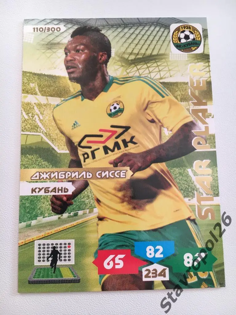 ФК Кубань (Краснодар)полный базовый комплект карточек 6