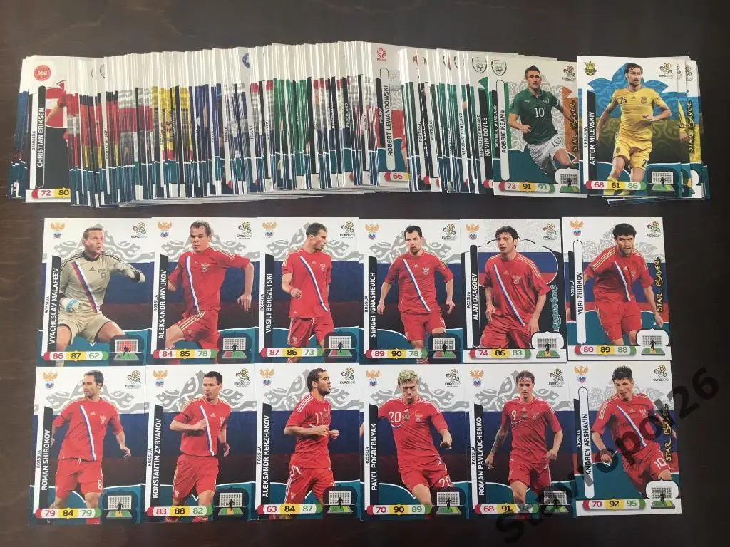 Панини. Чемпионат Европы 2012 (полный базовый сет + все стары и рисинг стары)