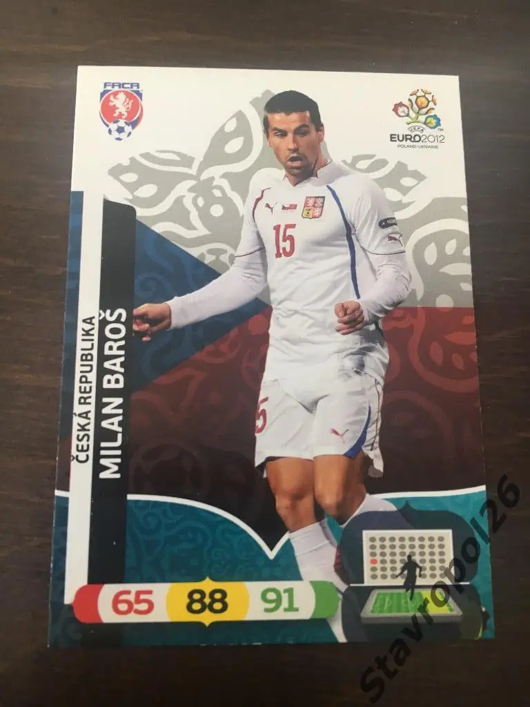 Футбол.Панини. Сборная Чехии. Чемпионат Европы 2012 4