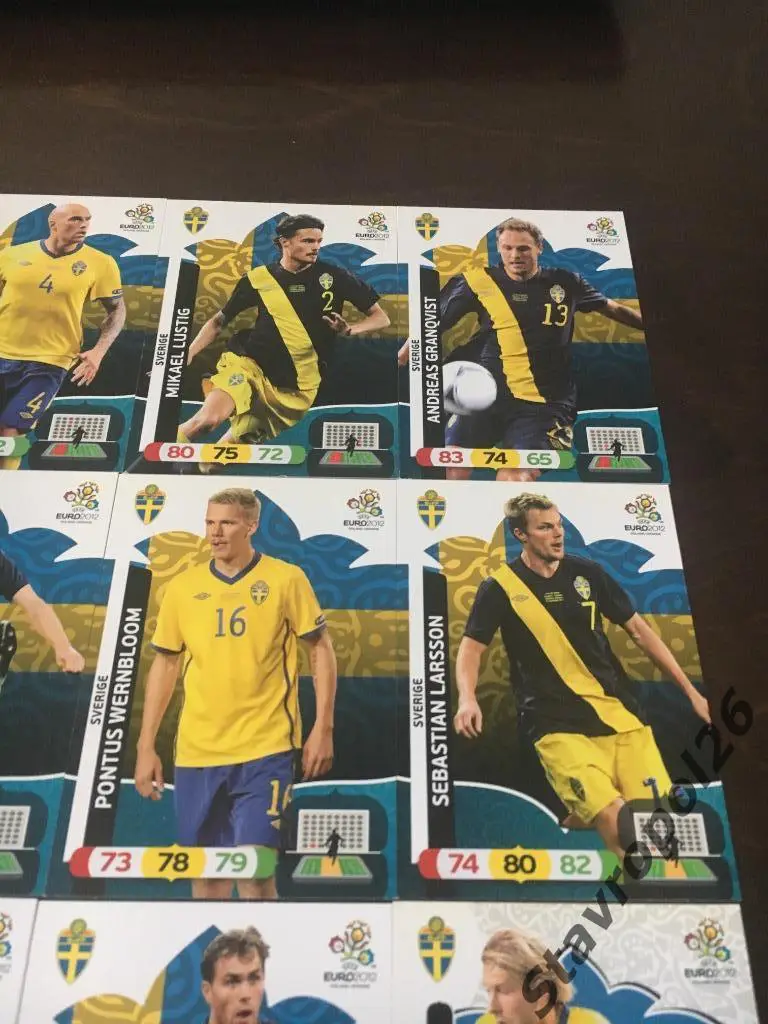Панини. Сборная Швеции. Чемпионат Европы 2012 2