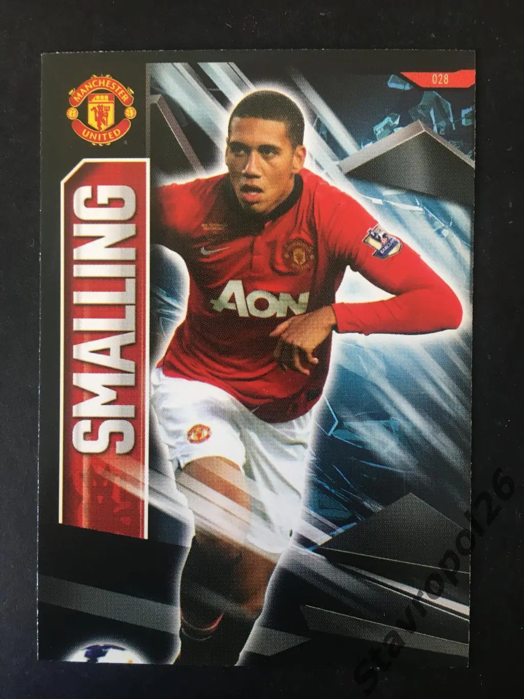 Футбол. Карточка Крис Смолинг. Манчестер Юнайтед