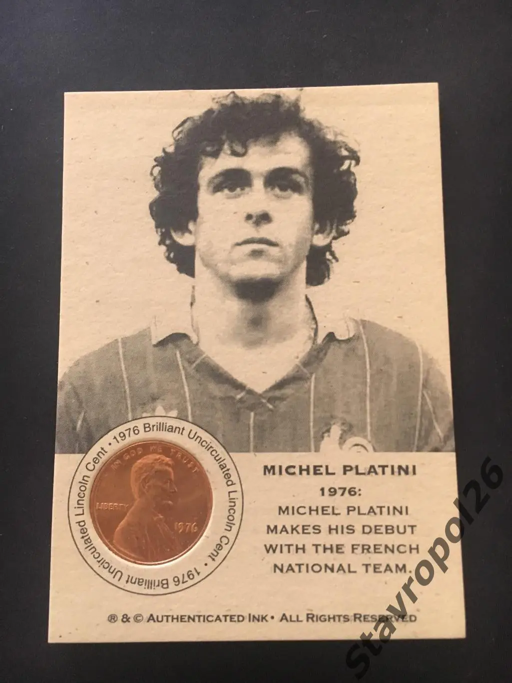 Футбол. Карточка. Мишель Платини сборная Франции