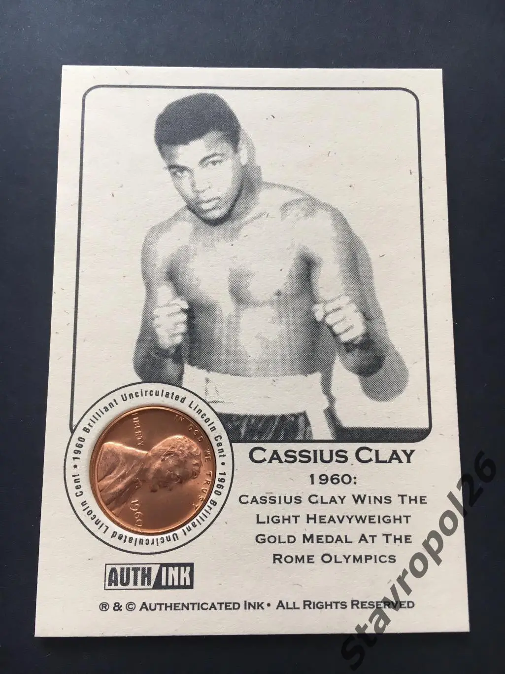 Бокс. карточка Мухаммед Али легенда бокса